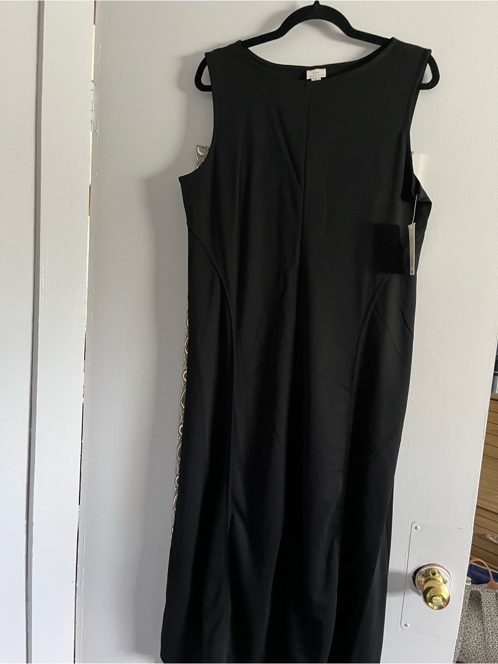 a new day Black Sleeveless Midi Dress with Side Detail
